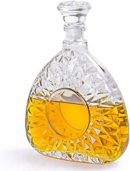 Mdluu 750ml Liquor Decanter Glass Decanter with Airtight Stopper Decanter Bottle, Clear