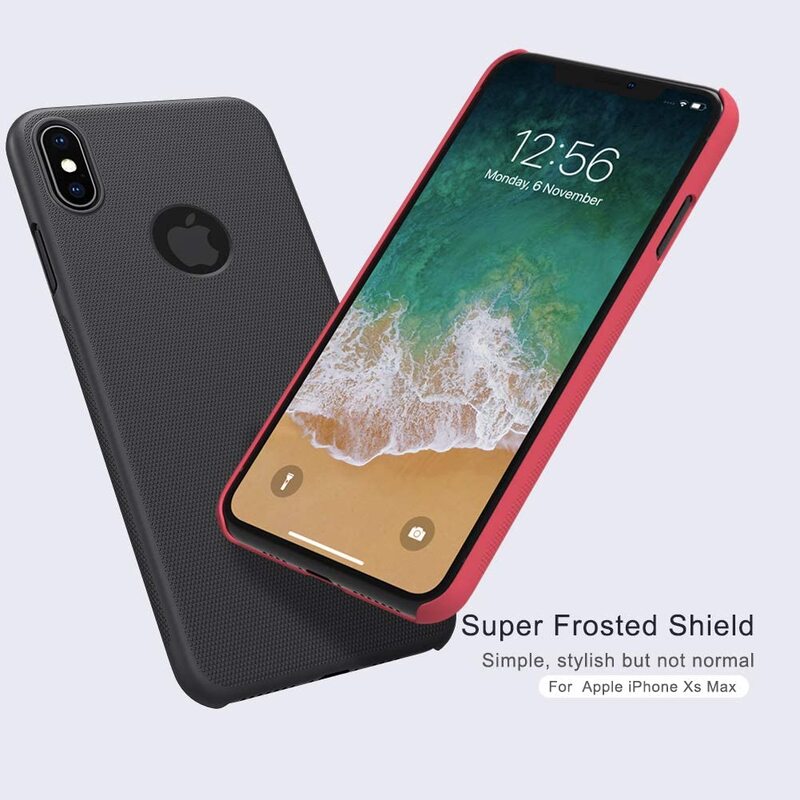 Nillkin Apple iPhone XS Max Polycarbonate Mobile Phone Case Cover with Stand, Red