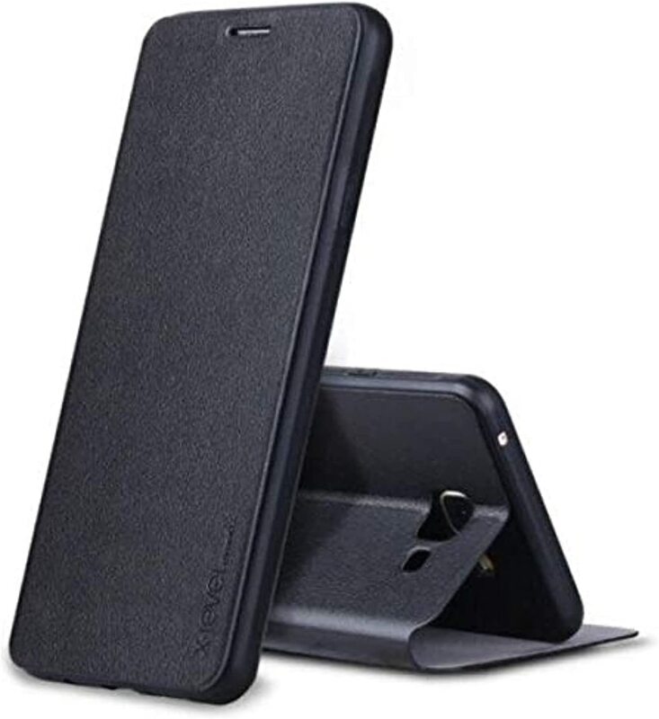X-Level Samsung Galaxy Grand Prime FIB Leather Mobile Phone Case Cover, Black