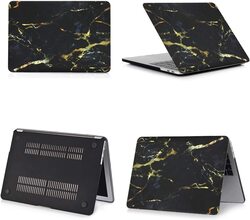 Marble Touch Bar Case for Apple MacBook Air 13 Pro 13.3 Inch, Black/Gold