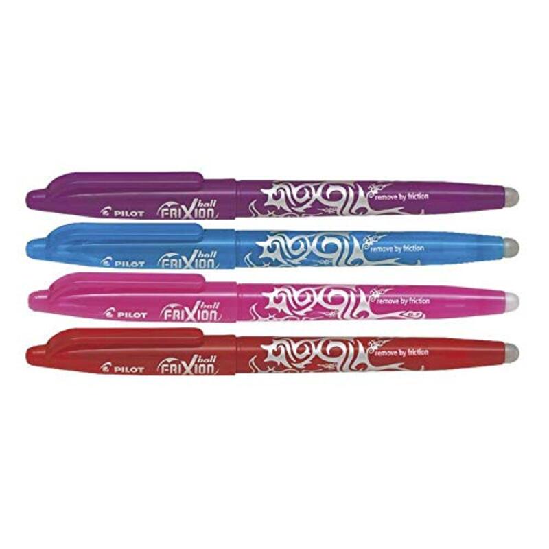 

Pilot 4-Piece Frixion Ball Erasable Pen Set, 0.7mm, Multicolour