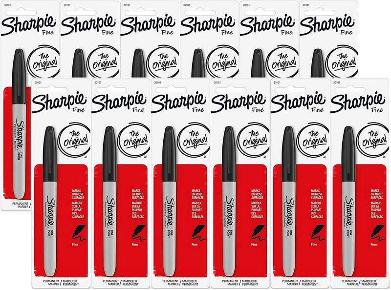 

Sharpie 12-Piece Permanent Marker, Black