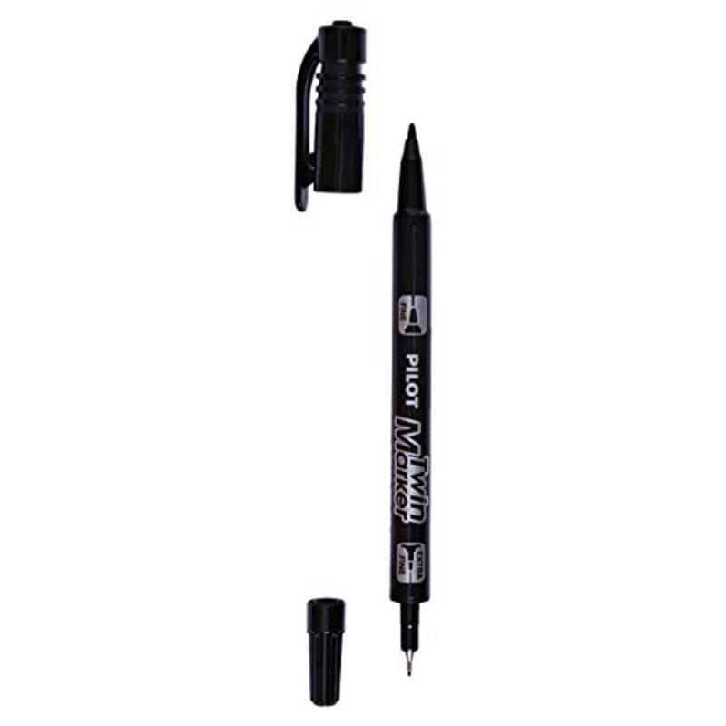 Pilot 12-Piece Twin Point Marker Set, SCA-TM-B, Black