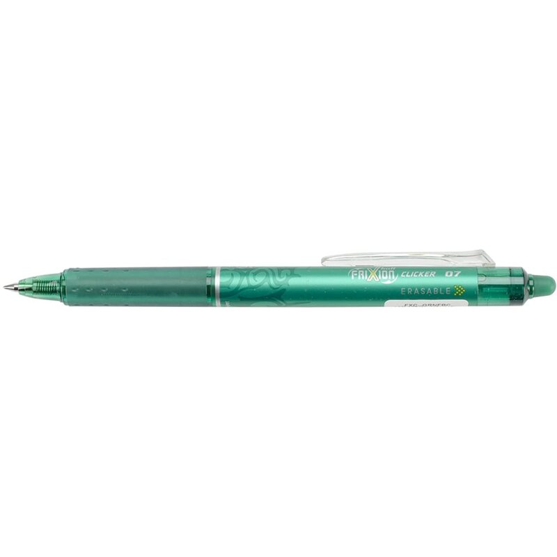 Pilot 12-Piece Frixion Clicker Erasable Fine Point Pen Set, 0.7mm, Green