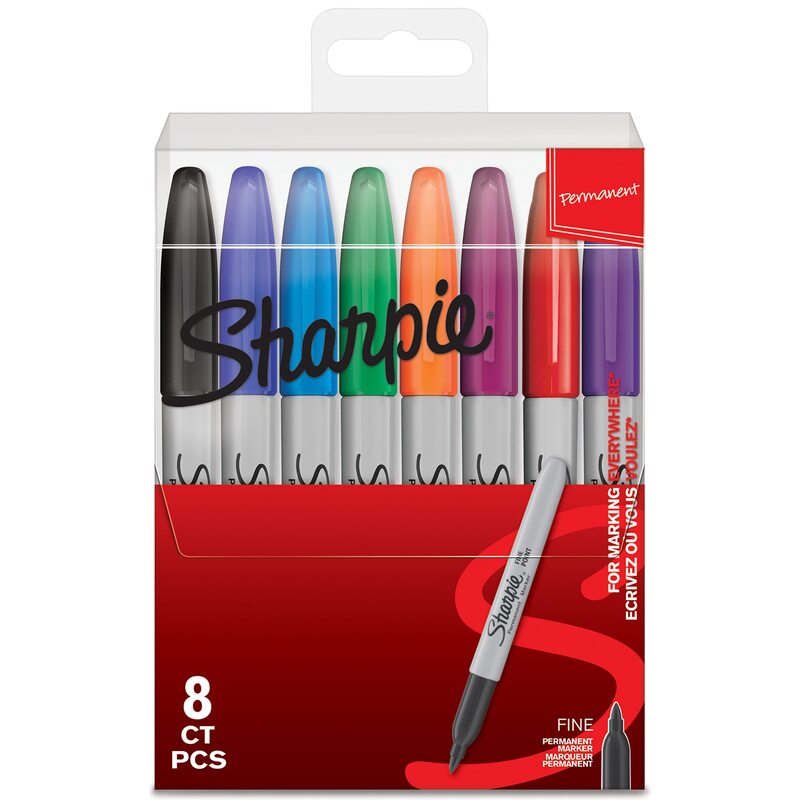 Sharpie 8-Piece Fine Point Permanent Marker Set, Assorted