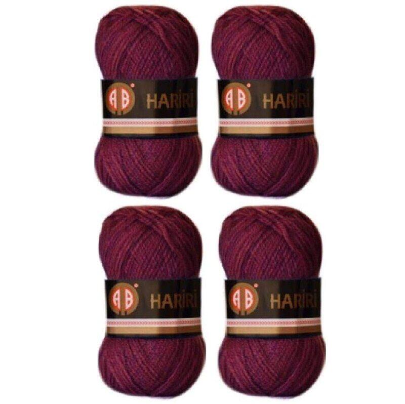 

AB Hariri Crochet and Knitting Yarn Set, 4 Pieces, Purple