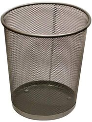 Metal Waste Paper Bin, 12 Litters, Silver