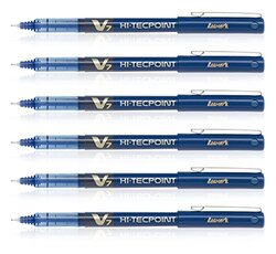 Pilot 6-Piece V7 Hi-Tecpoint Liquid Ink Pen Set, Blue