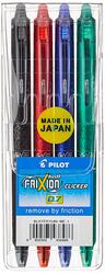 Pilot 4-Piece Frixion Clicker Ball Pen Set, 0.74mm, Multicolour