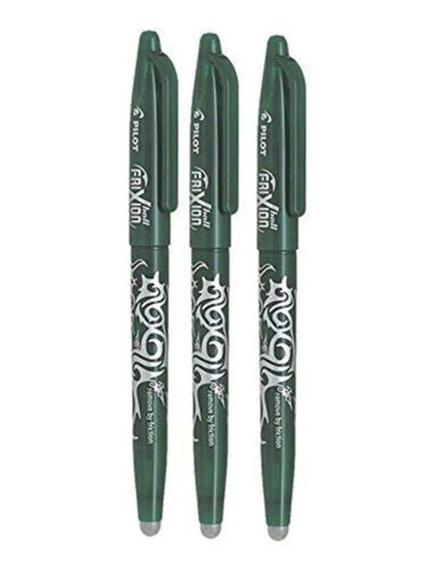 

Pilot 3-Piece Frixion Rollerball Erasable Pen Set, 0.7mm, Green