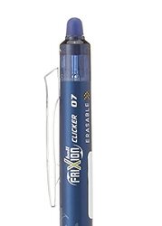 Pilot Frixion Clicker Erasable Fine Point Rollerball Pen, 0.7mm, Navy Blue