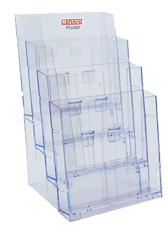 

Partner 3 Tier Brochure Holder, Clear