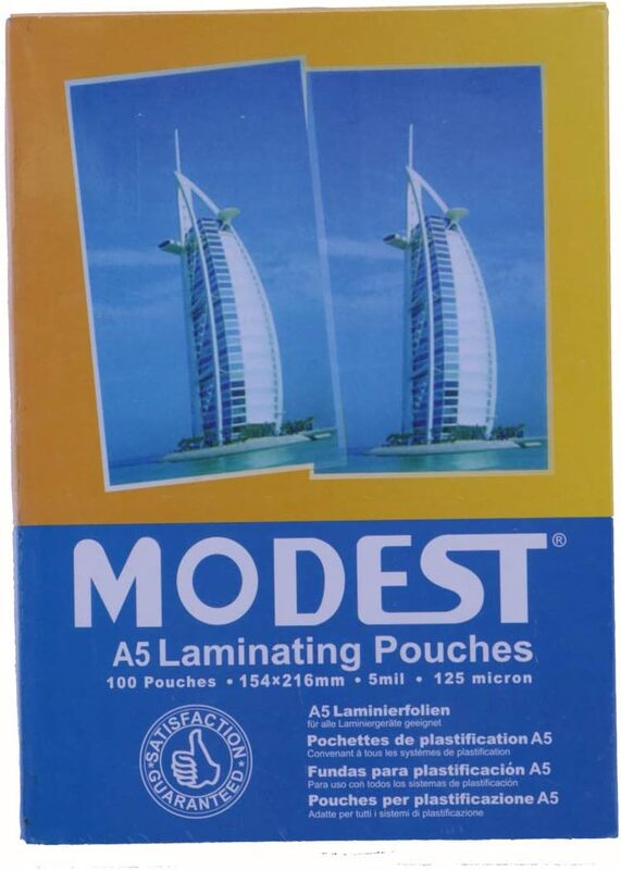 Modest A5 Laminating Pouch Film 125 Mic, Clear