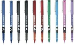 Pilot 10-Piece V5 Hi-Tecpoint Liquid Ink Pen Set, Multicolour