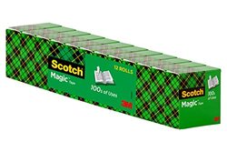 Scotch 12-Piece 3/4 X 1000" Magic Tape, Clear