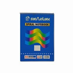Sinarline Top Spiral Notebook, 70 Sheets, 56 GSM, A4 Size, Pack of 6