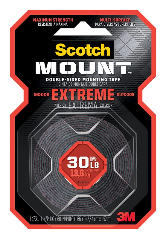 Scotch 414P Mount Extreme Double Sided Mounting Tape, Red