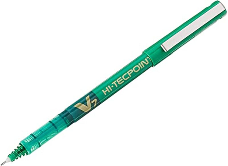Pilot 4-Piece V7 Hi-Techpoint Rollerball Pen Set, 0.7mm, Black/Blue/Green//Red