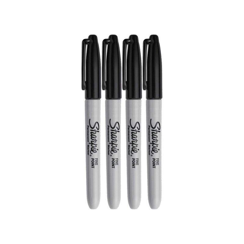 

Sharpie 4-Piece Fine Point Permanent Marker Set, Black
