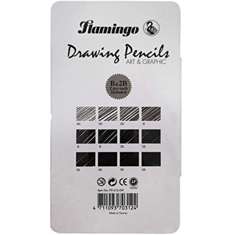 Flamingo Drawing Tin Pencil, Black