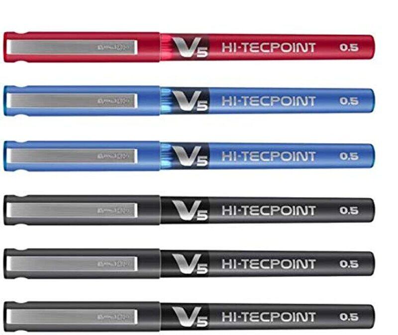 

Pilot V5 Hi-Tec point Extra Fine Rollerball Pen, 0.5mm, Multicolour