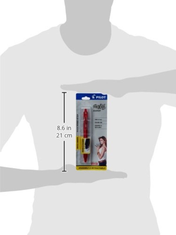 Pilot Frixion Clicker Erasable Fine Point Rollerball Pen, 0.7mm, Red