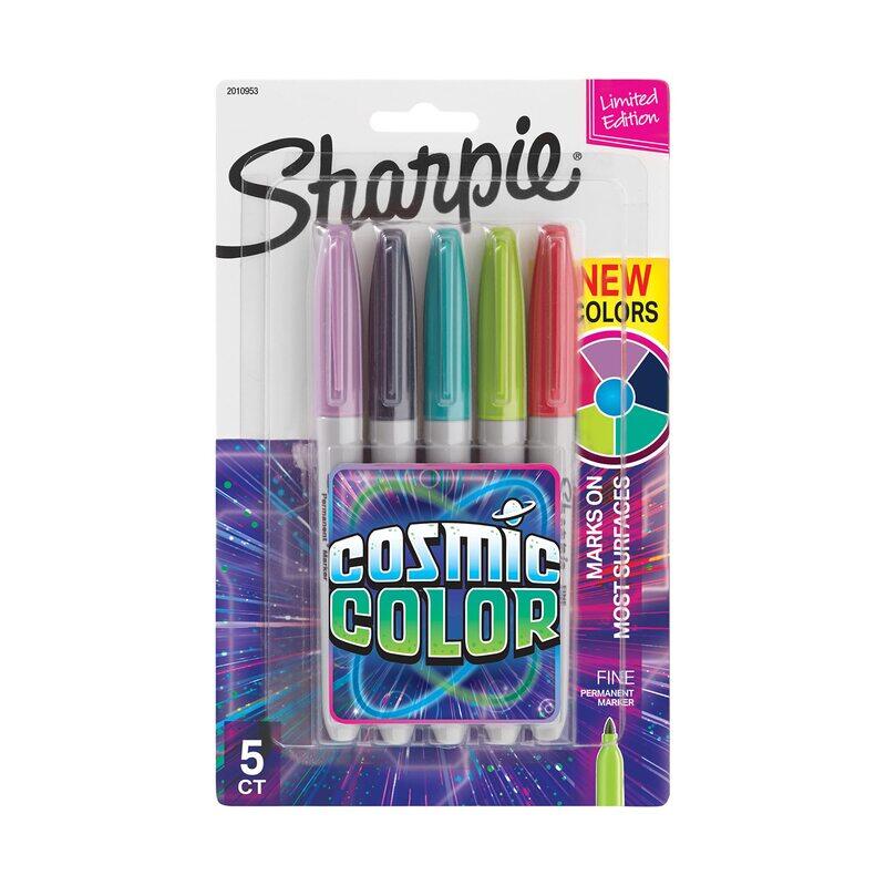 

Sharpie 5-Piece Fine Point Permanent Marker Set, Cosmic