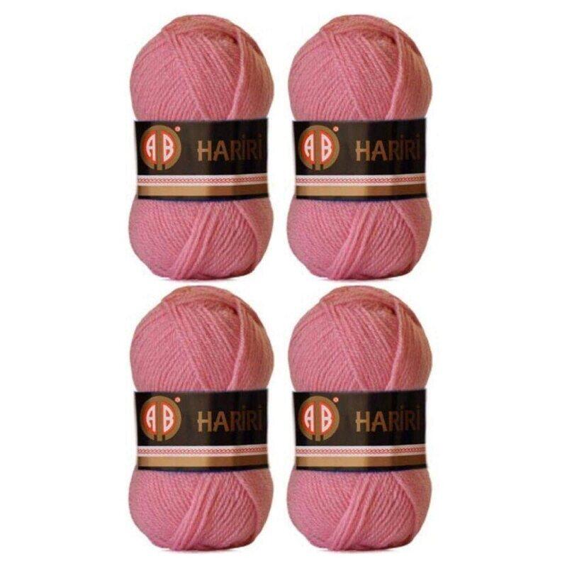 

AB Hariri No.5173 Crochet and Knitting Yarn Set, 4 Pieces, Pink