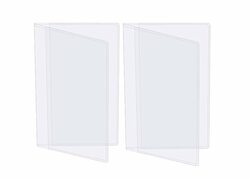 Daily Needs Transparent Plastic Passport Cover Protector, 2 Pieces, Clear