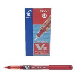 Pilot 12-Piece V5 Liquid Ink Rollerball Pen Set, 0.5mm, Red