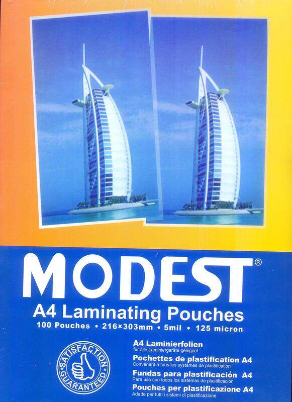 A4 Laminating Pouches 125 Micron 100 Pouches, Clear