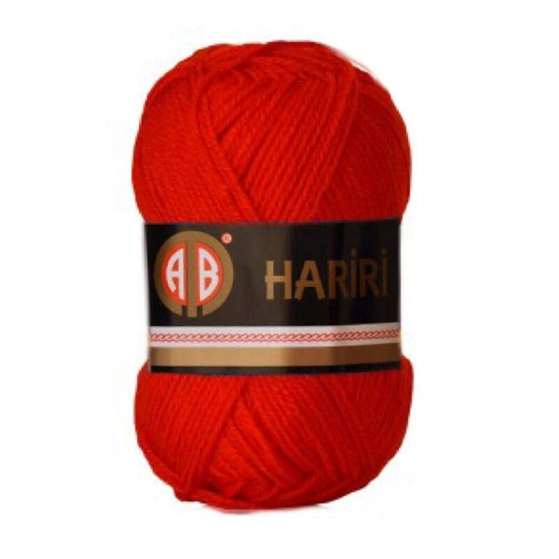 AB Hariri No.207 Crochet and Knitting Yarn, Red