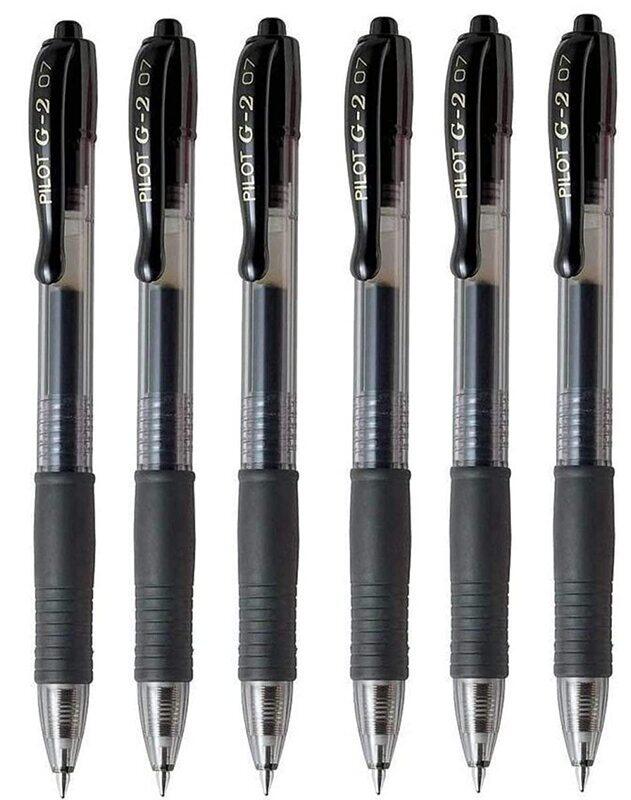 

Pilot 6-Piece Fine Retractable Rollerball Refillable Gel Pen Set, 0.7mm, Black