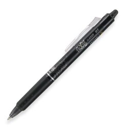 Pilot 6-Piece Frixion Clicker Erasable Fine Point Gel Pen Set, 0.7mm, Black