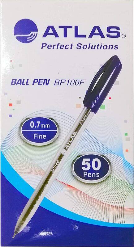 

Atlas 50-Piece Fine Point Ballpoint Pen Set, 0.7mm, Blue