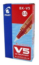 Pilot 12-Piece V5 Liquid Ink Rollerball Pen Set, 0.5mm, Red