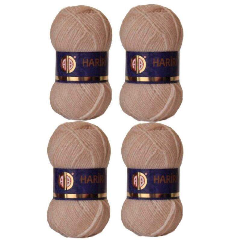 

AB Hariri No.219 Crochet and Knitting Yarn Set, 4 Pieces, Beige