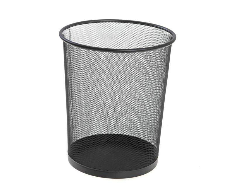 

Generic Metal Mesh Waste Bin, 12 Litters, Black