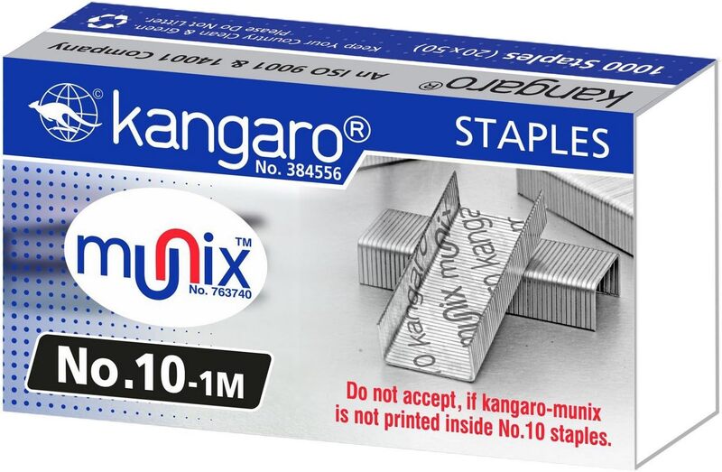 Kangaro 20-Piece Staples No.10-1M Pack Set, Silver