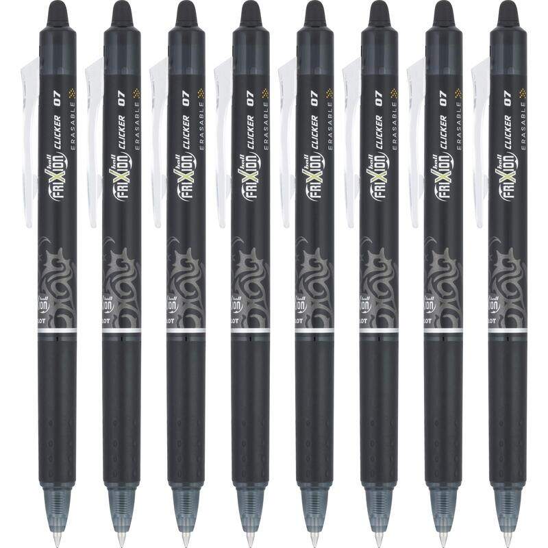 

Pilot 8-Piece Frixion Clicker Erasable & Retractable Gel Ink Pens, Black