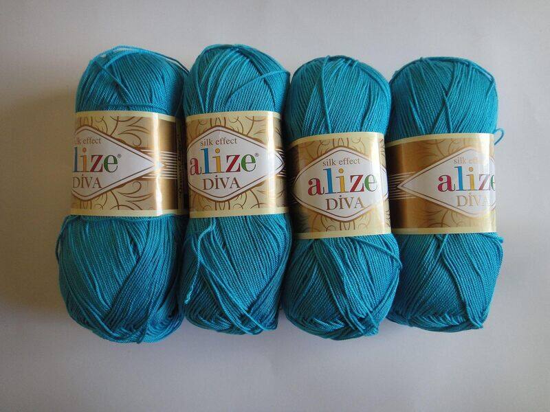 

Alize No.245 Diva Hand Knitting Yarn, Blue