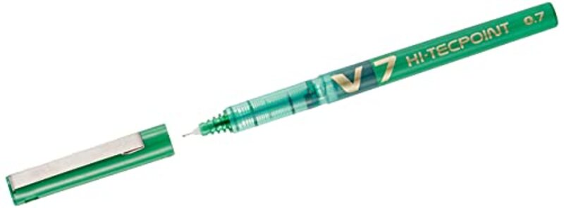 Pilot V7 Hi-Tecpoint Rollerball Pen, 0.7mm, Green