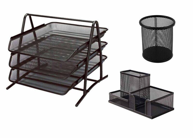 

Daily Needs Desk Set, 3 Pieces, Black
