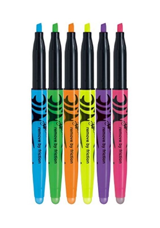 Pilot 6-Piece Frixion Light Erasable Highlighter Pens Set, Assorted