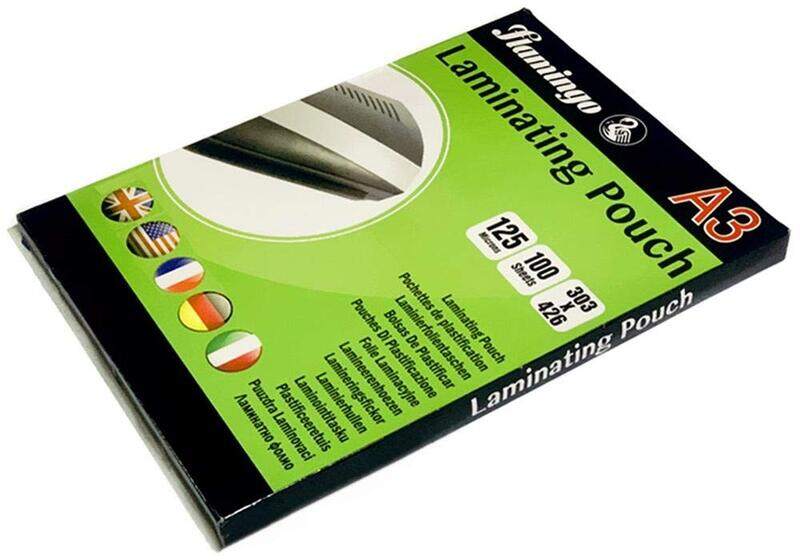 

Flamingo A3 Size 125 Micron High Glossy Crystal Clear Laminating Pouch Film, Clear, 100 Pieces