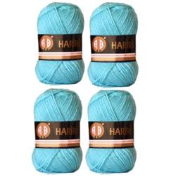 AB Hariri No.99224 Crochet and Knitting Yarn Set, 4 Pieces, Light Blue