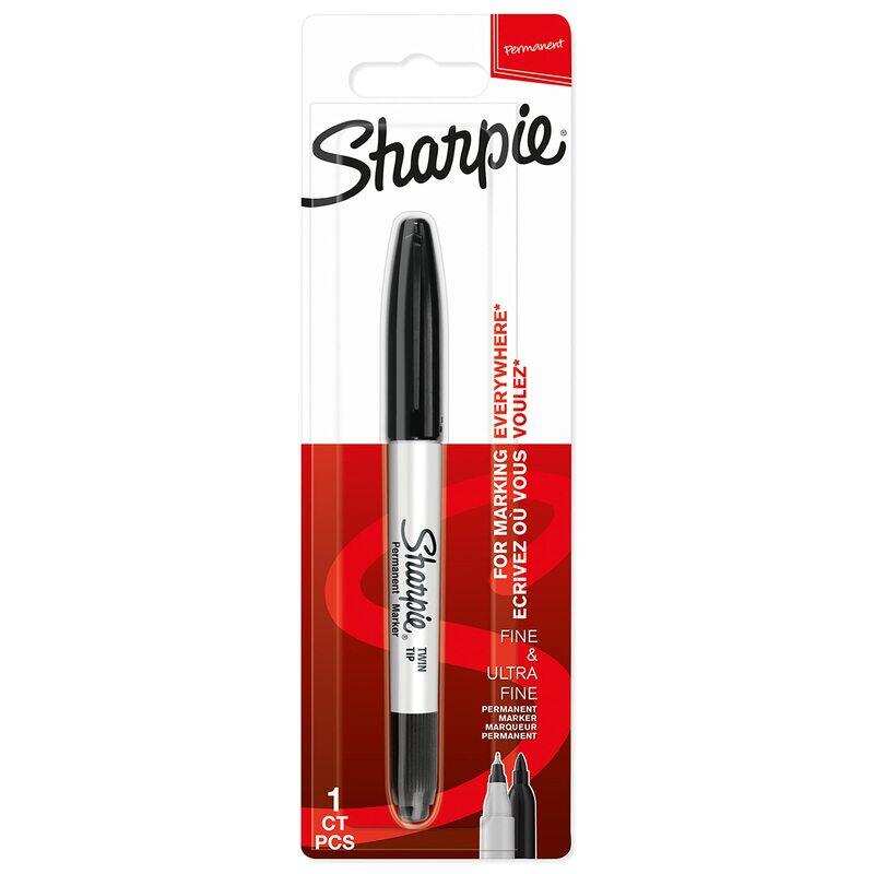 

Sharpie Fine & Ultra-Fine Twin Tip Permanent Marker, Black