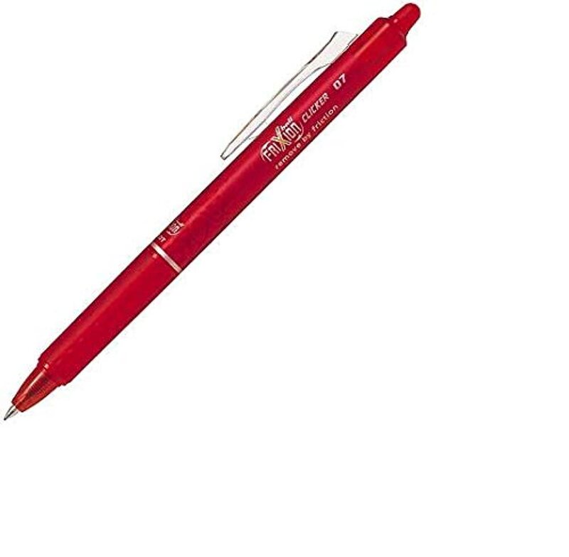 Pilot 12-Piece Frixion Clicker Roller Ball Pen Set, BLRT-FR7-R, 0.7mm, Red