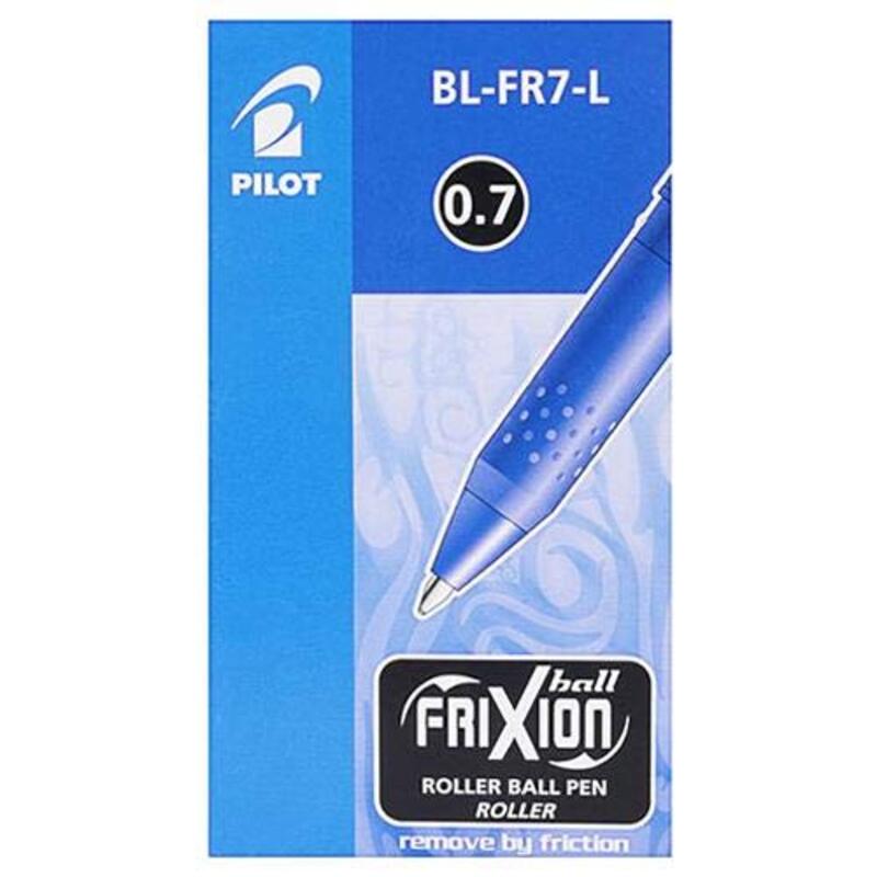 Pilot 12-Piece Frixion Roller Ball Pen Set, BL-FR7-L, 0.7mm, Blue