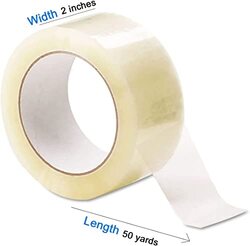 Daily Needs Clear Packing Tape 50 yards, 2 Inch, 6 Pieces, Clear